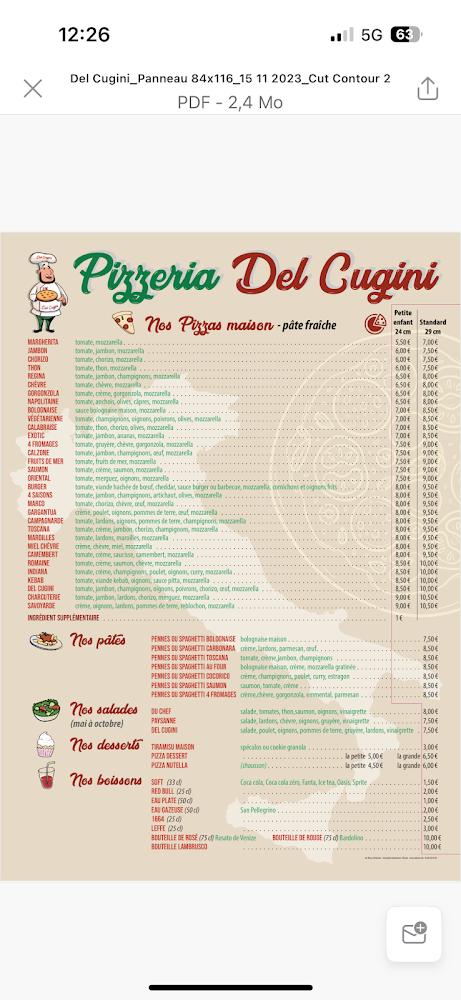 Del Cugini - Menu Image 3